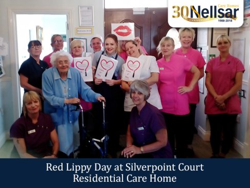 Red Lippy Day at Silverpoint Court Residential Care Home