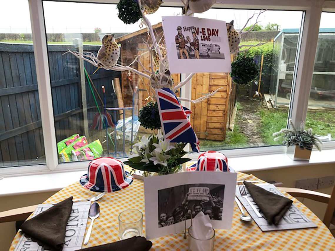 VE Day display at Silverpoint Court