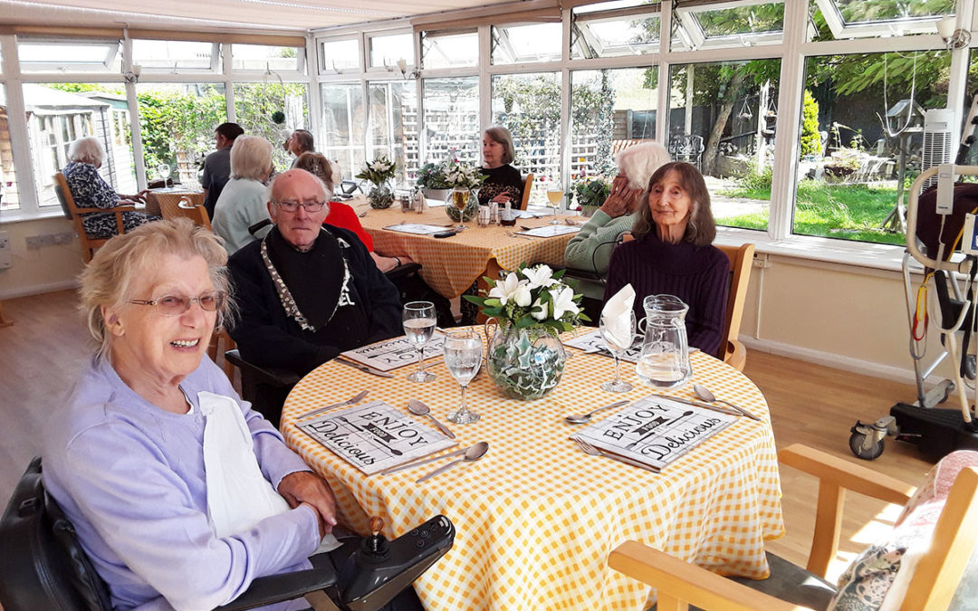 Fine dining at Silverpoint Court Residential Care Home