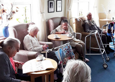 Residents enjoying Bingo at Silverpoint Court Residential Care Home