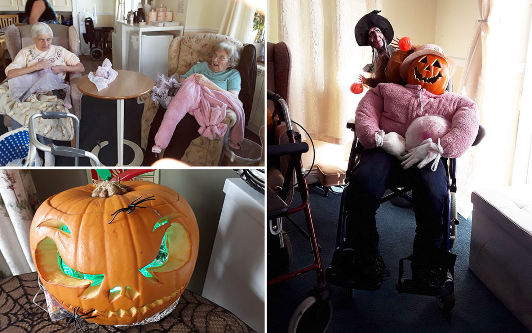 Halloween crafts at Silverpoint Court Residential Care Home