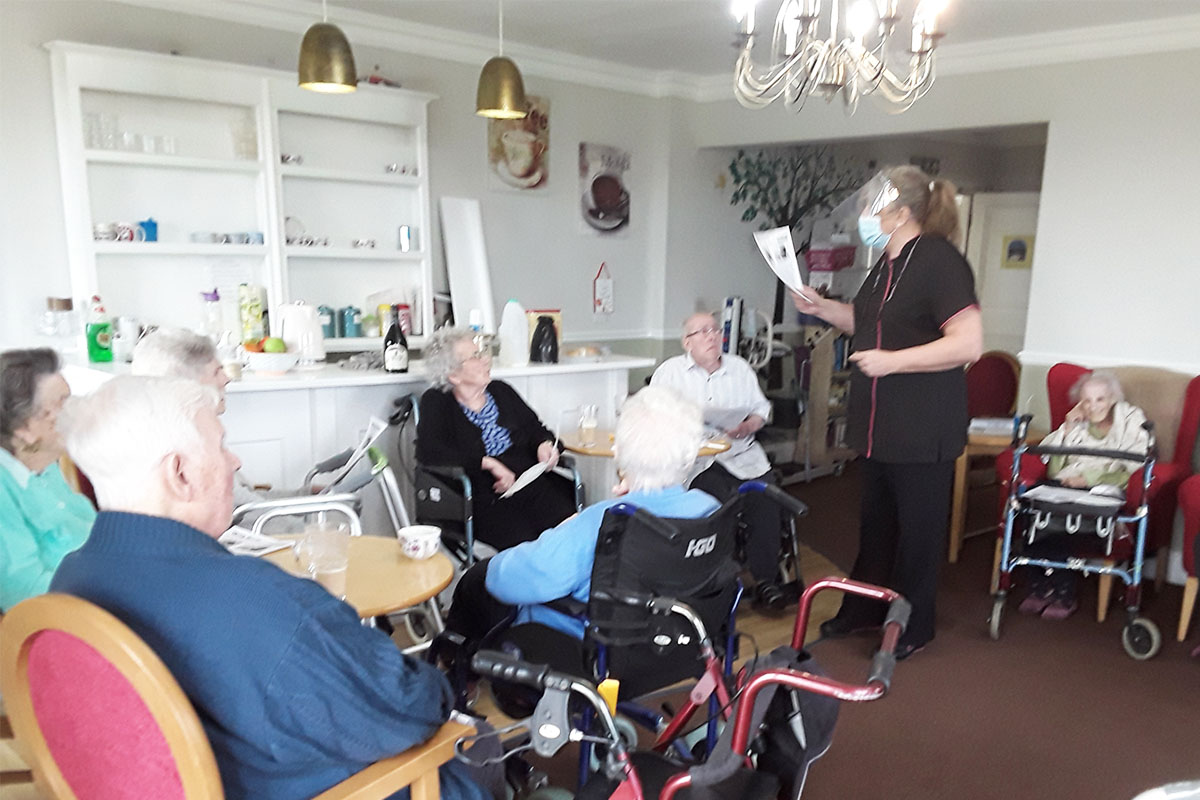Coffee morning at Silverpoint Court Residential Care Home