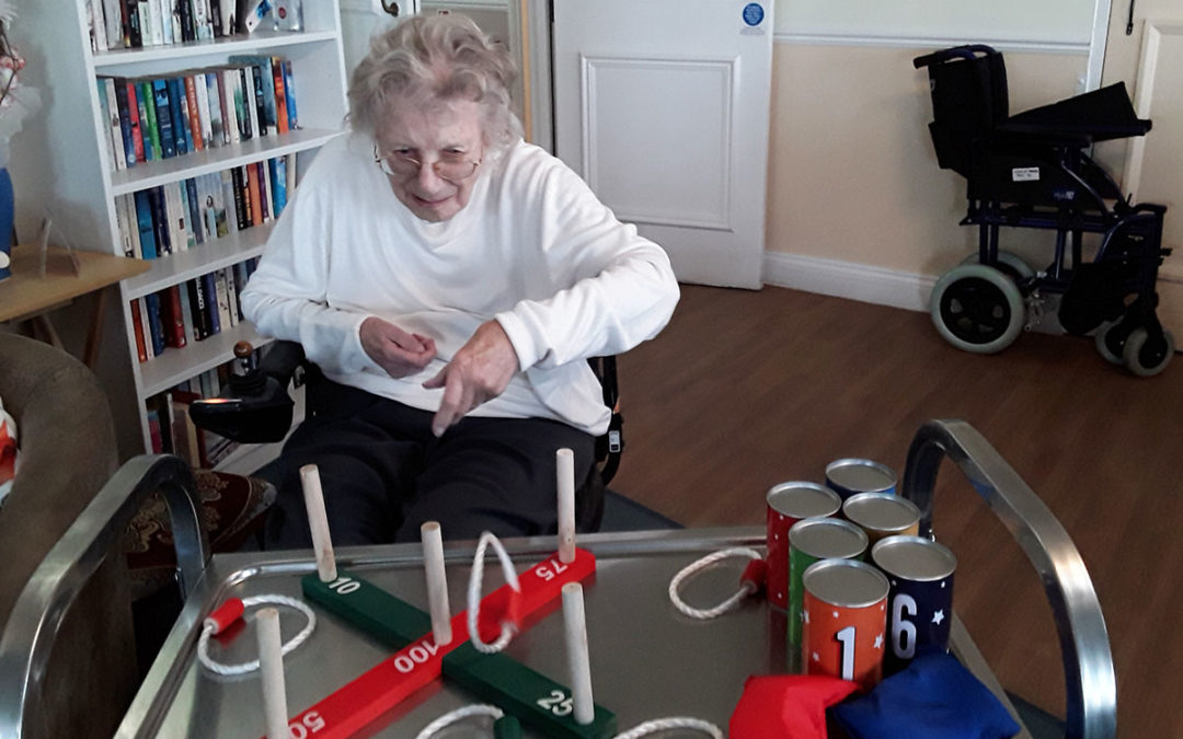 Seeing in the New Year with games and music at Silverpoint Court Residential Care Home