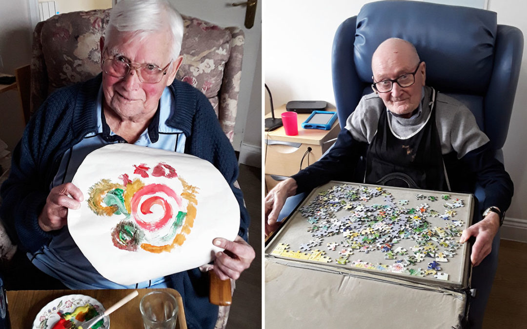 Creative pastimes and Eric Sykes at Silverpoint Court Residential Care Home