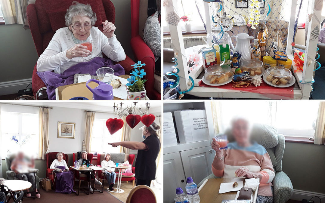 Fruity refreshments and a singalong at Silverpoint Court Residential Care Home