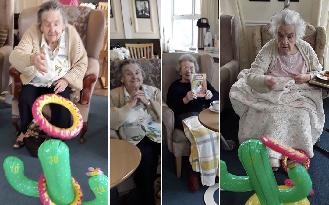 Sunday relaxation and target fun at Silverpoint Court Residential Care Home