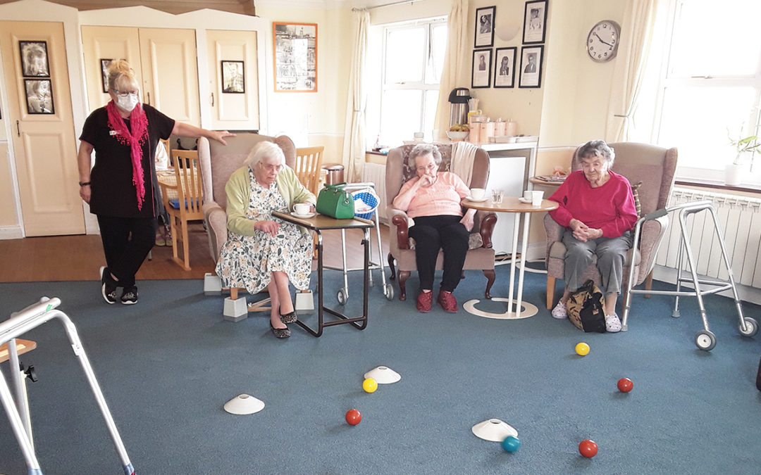 Boccia and The Grand National at Silverpoint Court Residential Care Home