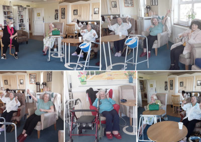 Silverpoint Court Residential Care Home residents in a Zumba class