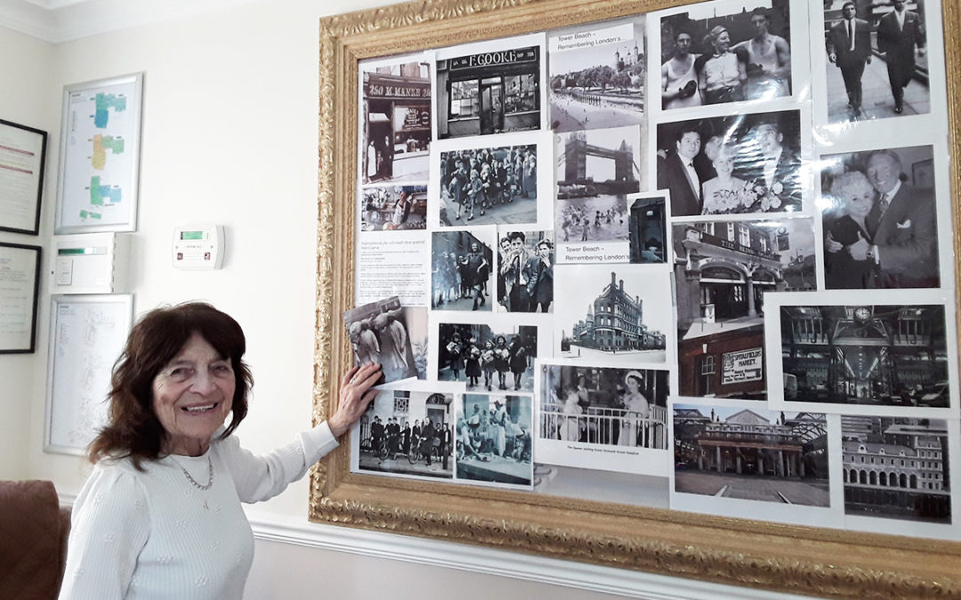 Pontoon and historical photographs at Silverpoint Court Residential Care Home