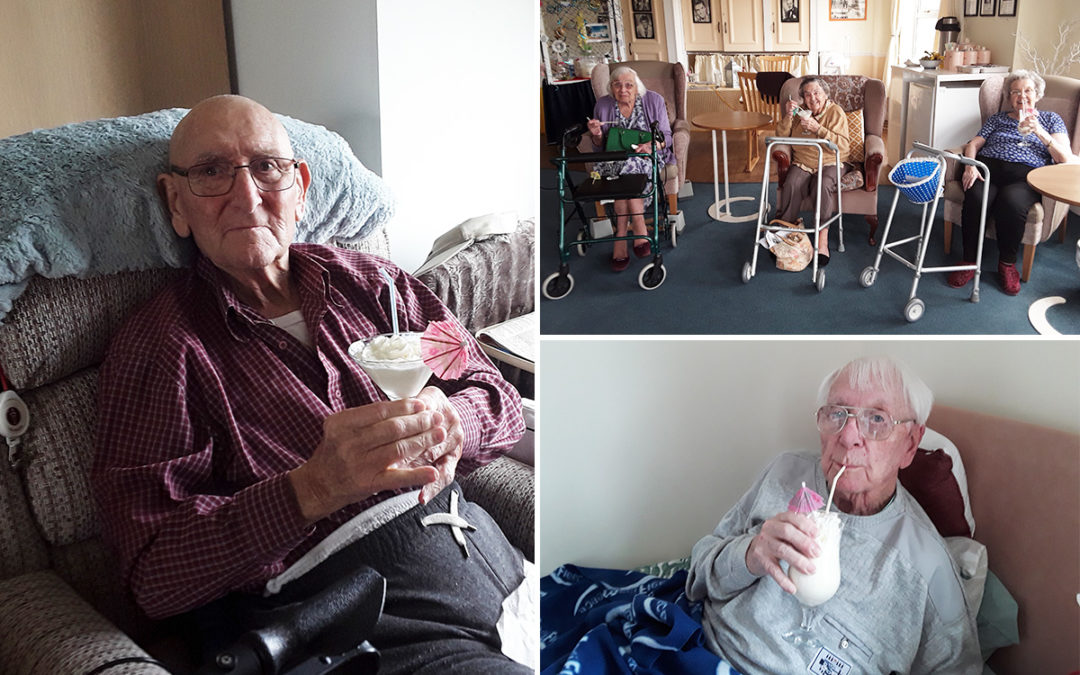 Milkshake heaven at Silverpoint Court Residential Care Home
