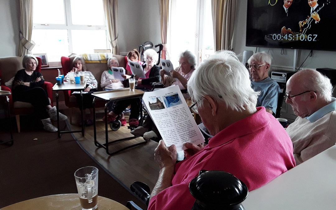 Silverpoint Court Residential Care Home residents enjoy coffee and Sparkle discussions