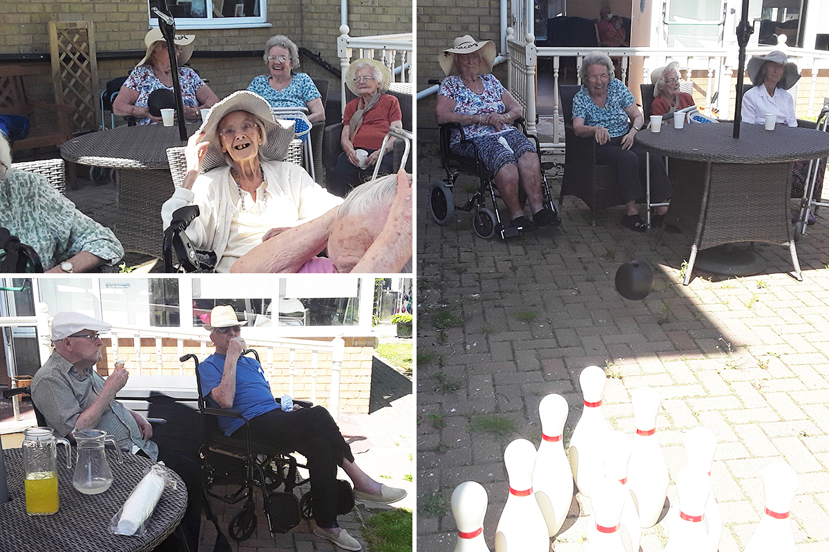 Silverpoint Court Residential Care Home relaxing in the garden