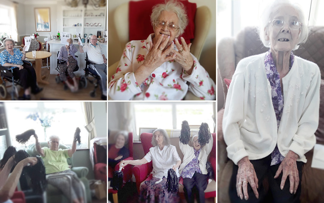 Exercises and a coffee morning with music at Silverpoint Court Residential Care Home