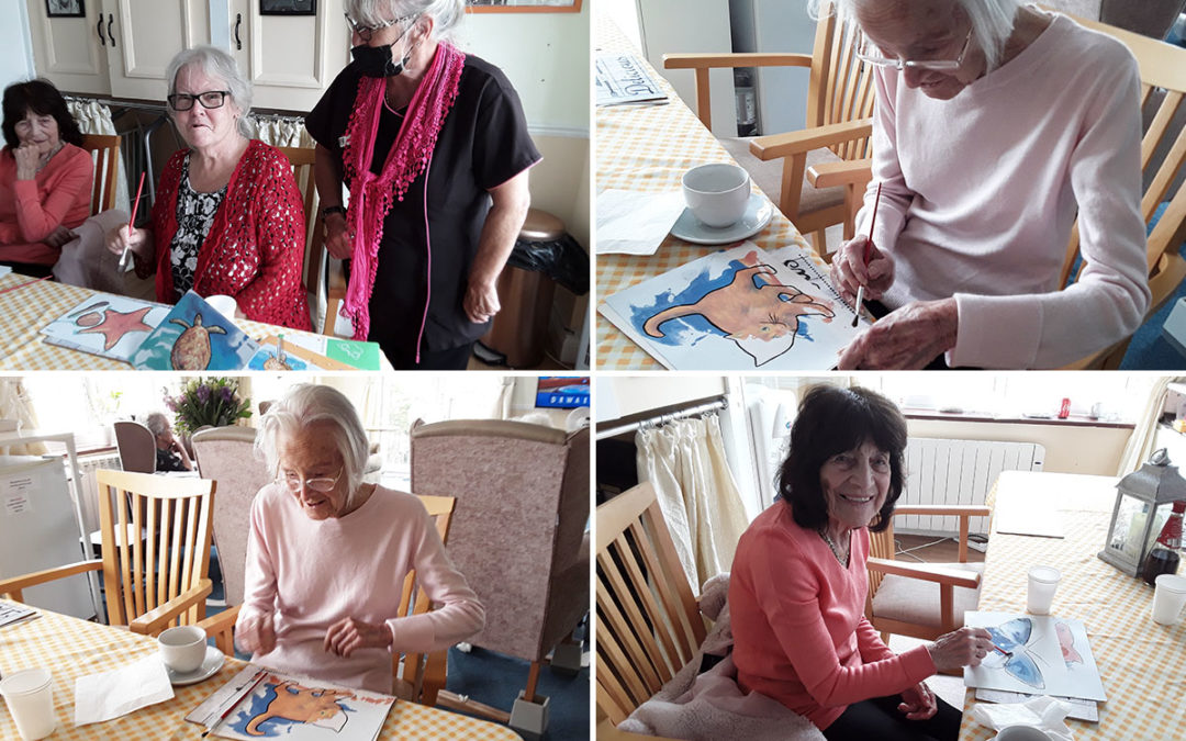 Pampering and painting at Silverpoint Court Residential Care Home
