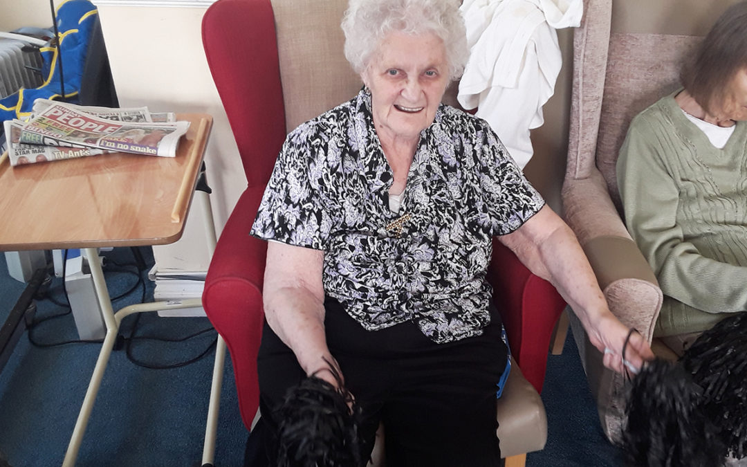 Seated exercises and 70s sing along at Silverpoint Court Residential Care Home