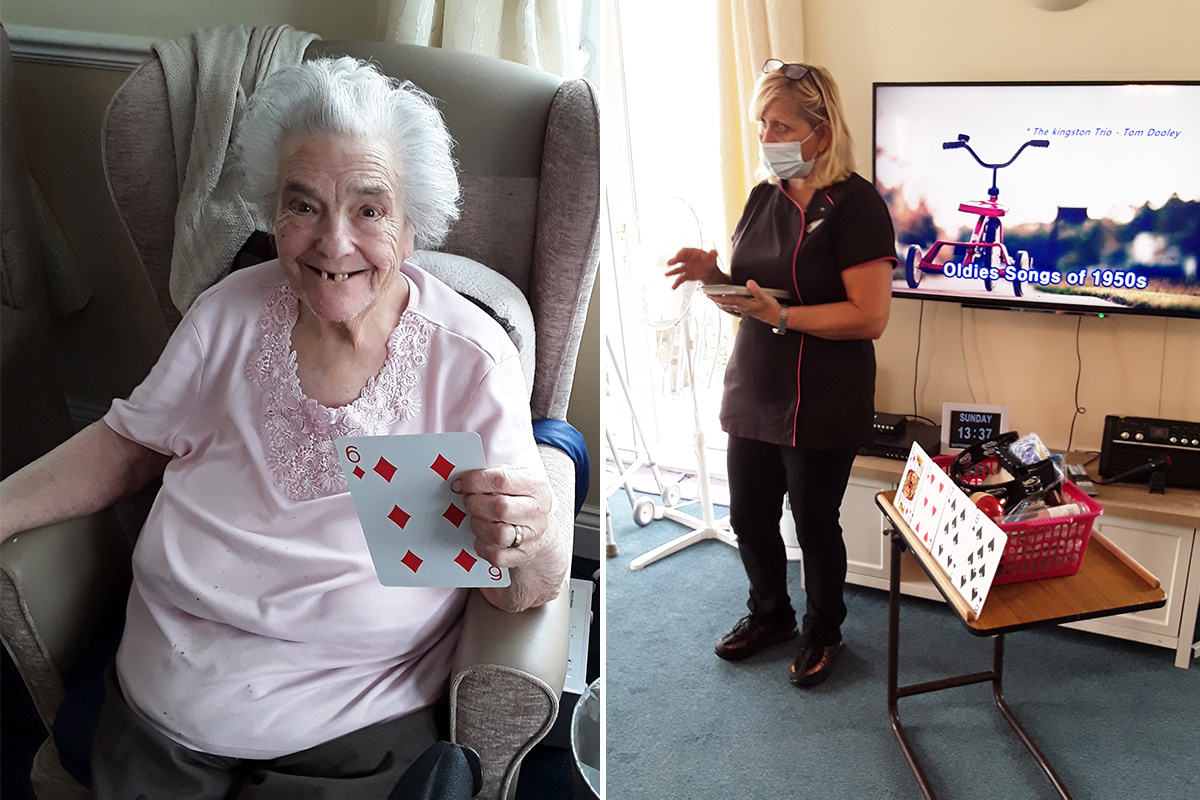 Card games at Silverpoint Court Residential Care Home
