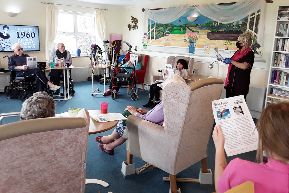 Coffee morning with the Daily Sparkle magazine at Silverpoint Court Residential Care Home