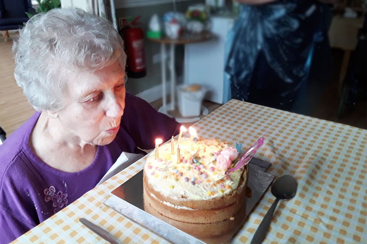Happy birthday to Viv at Silverpoint Court Residential Care Home
