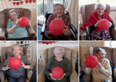 Basketball skills at Silverpoint Court Residential Care Home