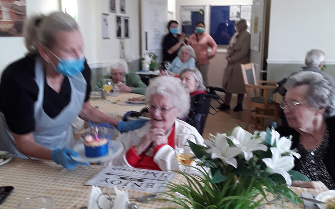 Happy birthday Flo at Silverpoint Court Residential Care Home