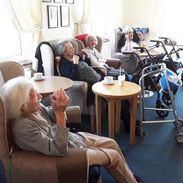 Silverpoint Court Residential Care Home ladies love doing seated dance moves