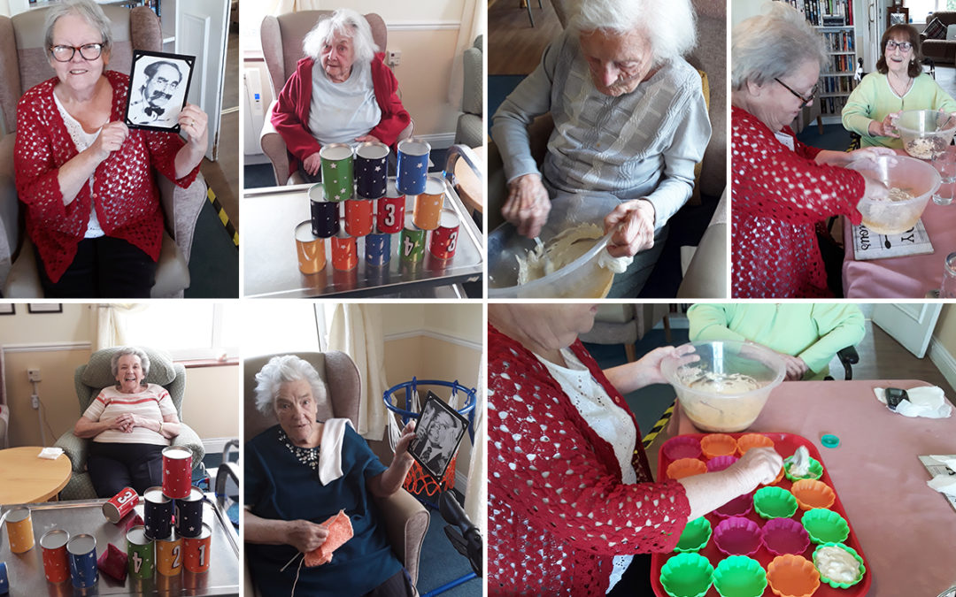 Games and cake making at Silverpoint Court Residential Care Home