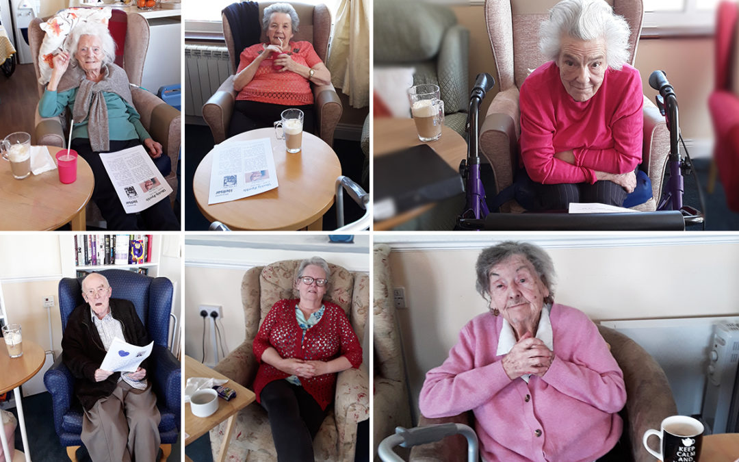 Coffee morning reminiscence at Silverpoint Court Residential Care Home
