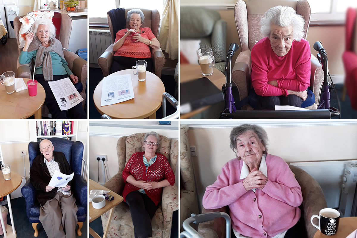 Coffee morning reminiscence at Silverpoint Court Residential Care Home