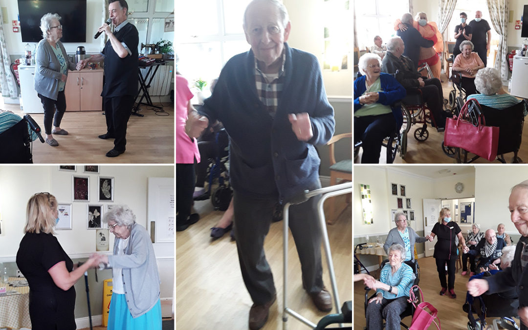Musical entertainment and birthday celebrations at Silverpoint Court Residential Care Home