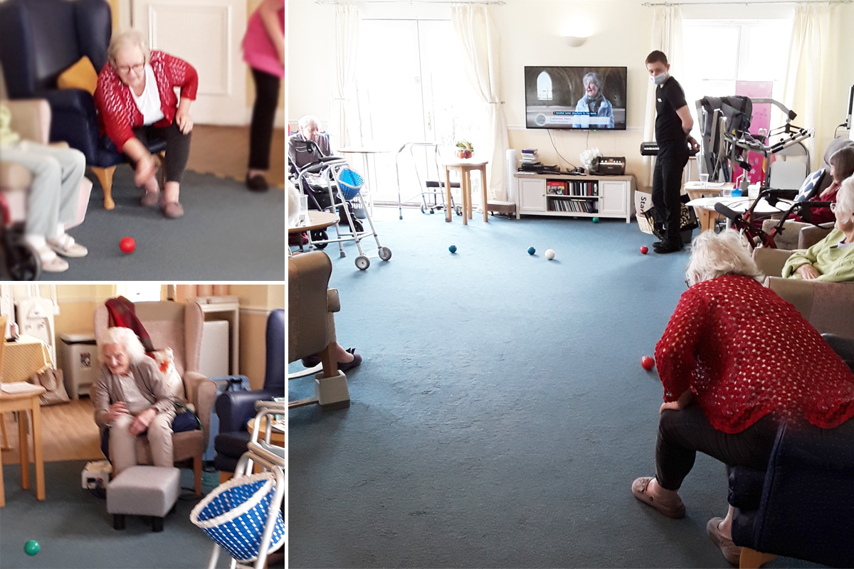 Quizzes and bowling fun at Silverpoint Court Residential Care Home
