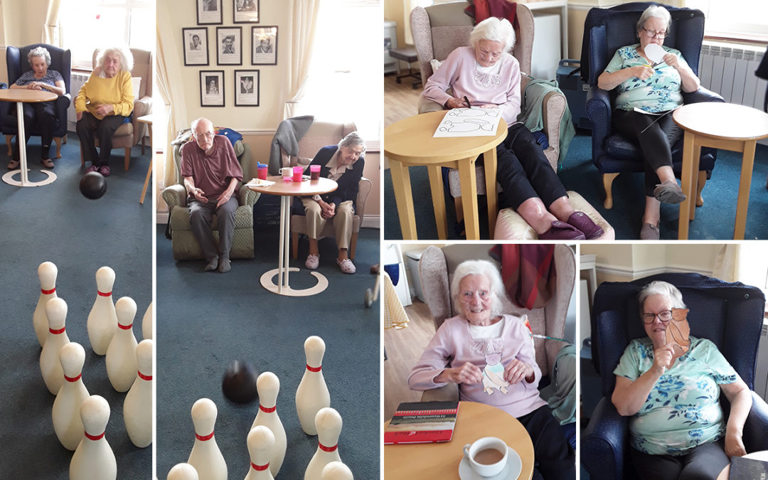 Skittles and crafts at Silverpoint Court Residential Care Home