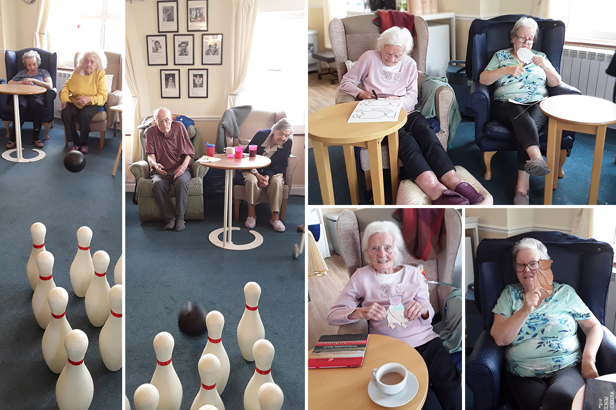 Skittles and crafts at Silverpoint Court Residential Care Home