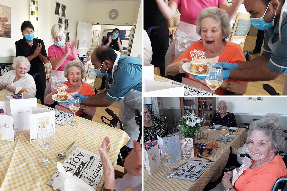 Birthday wishes for Sheila at Silverpoint Court Residential Care Home