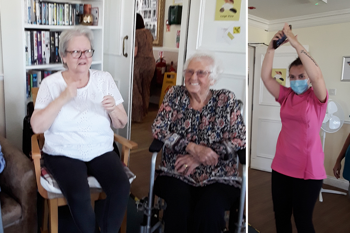 Silverpoint Court Residential Care Home residents love their seated exercise class