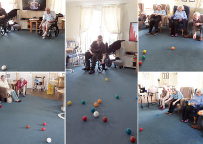Games of bowls at Silverpoint Court Residential Care Home