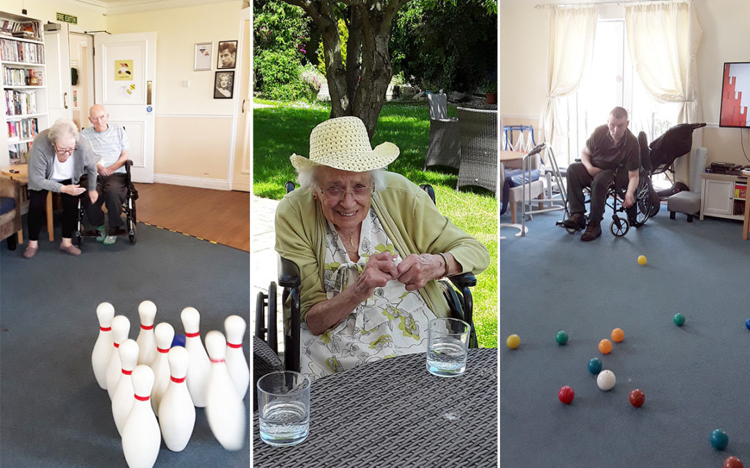 Enjoying pastimes at Silverpoint Court Residential Care Home