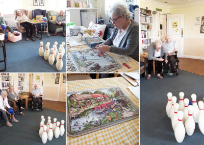 Skittles and puzzles at Silverpoint Court Residential Care Home