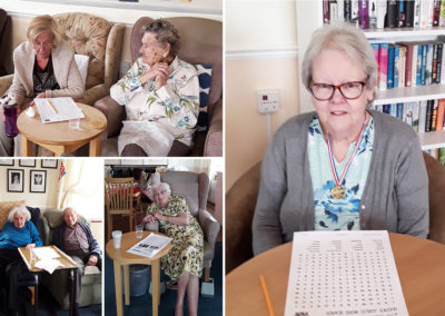Quiz time at Silverpoint Court Residential Care Home