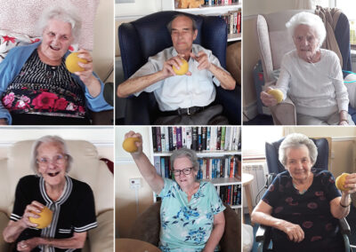 Strength and balance exercises at Silverpoint Court Residential Care Home