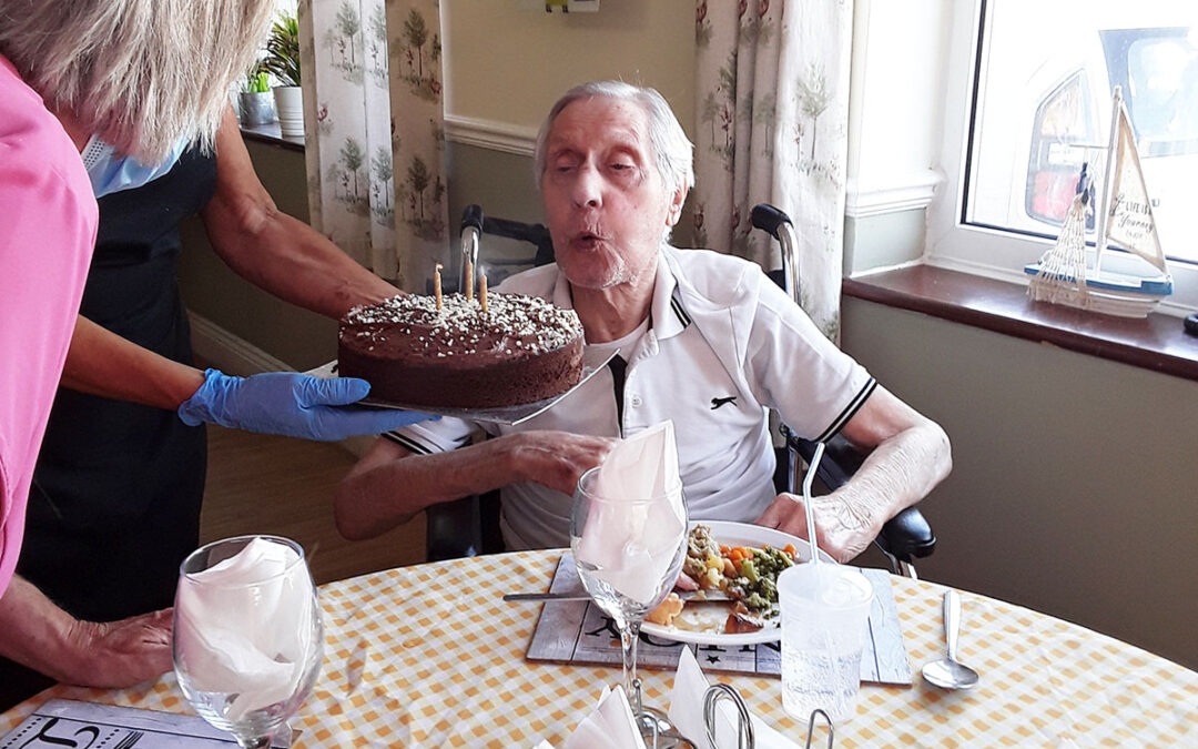 Happy birthday to Ron at Silverpoint Court Residential Care Home