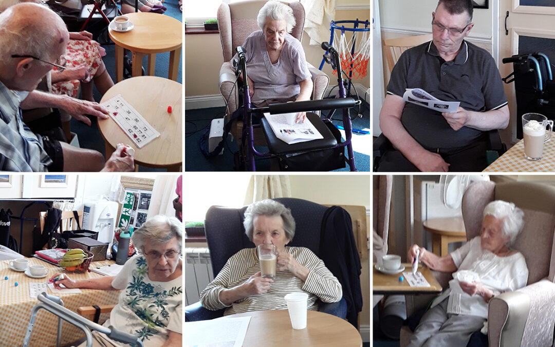 Coffee morning and bingo games at Silverpoint Court Residential Care Home