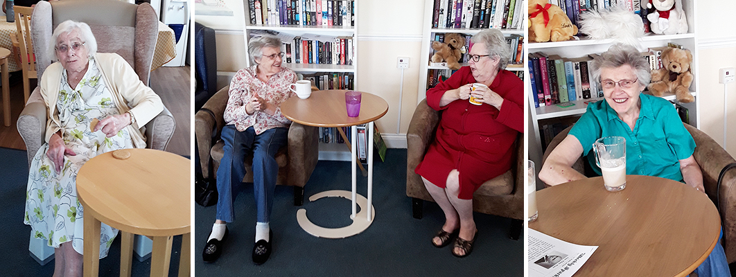 Coffee morning chats at Silverpoint Court Residential Care Home