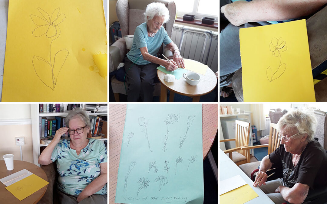 Art club and coffee morning at Silverpoint Court Residential Care Home