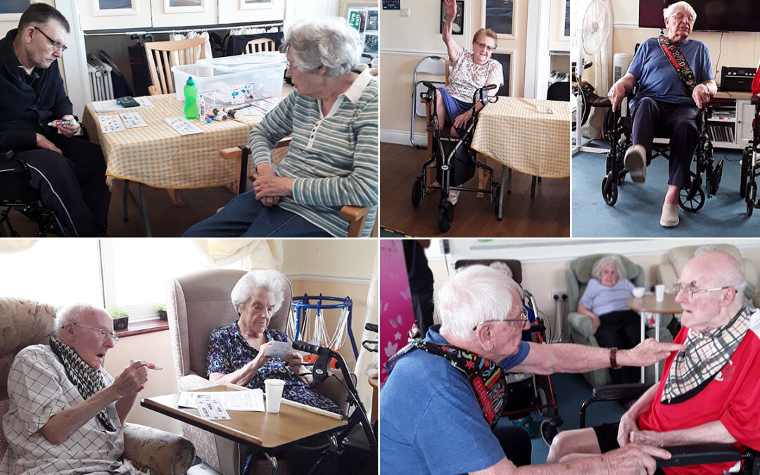 Games and exercises at Silverpoint Court Residential Care Home