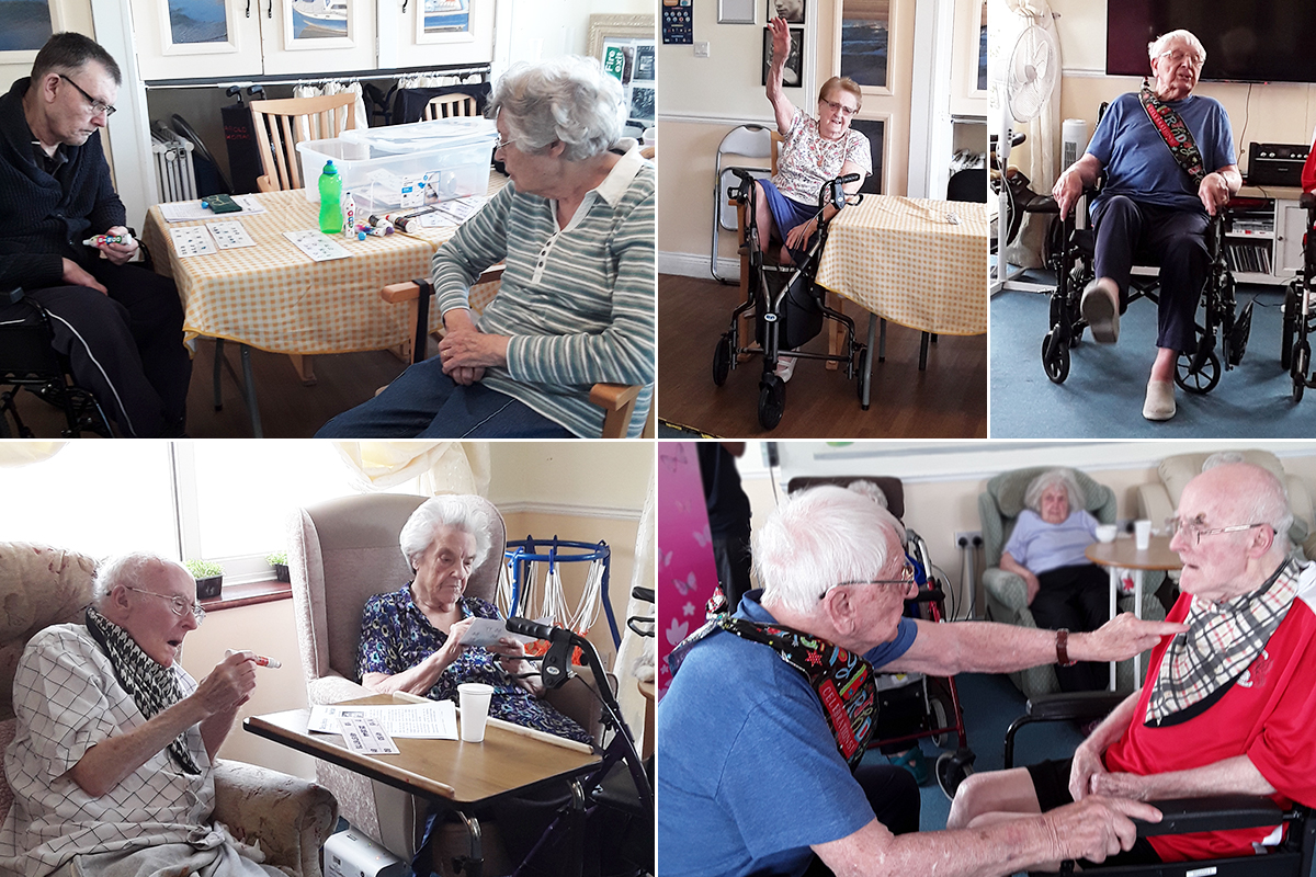 Games and exercises at Silverpoint Court Residential Care Home