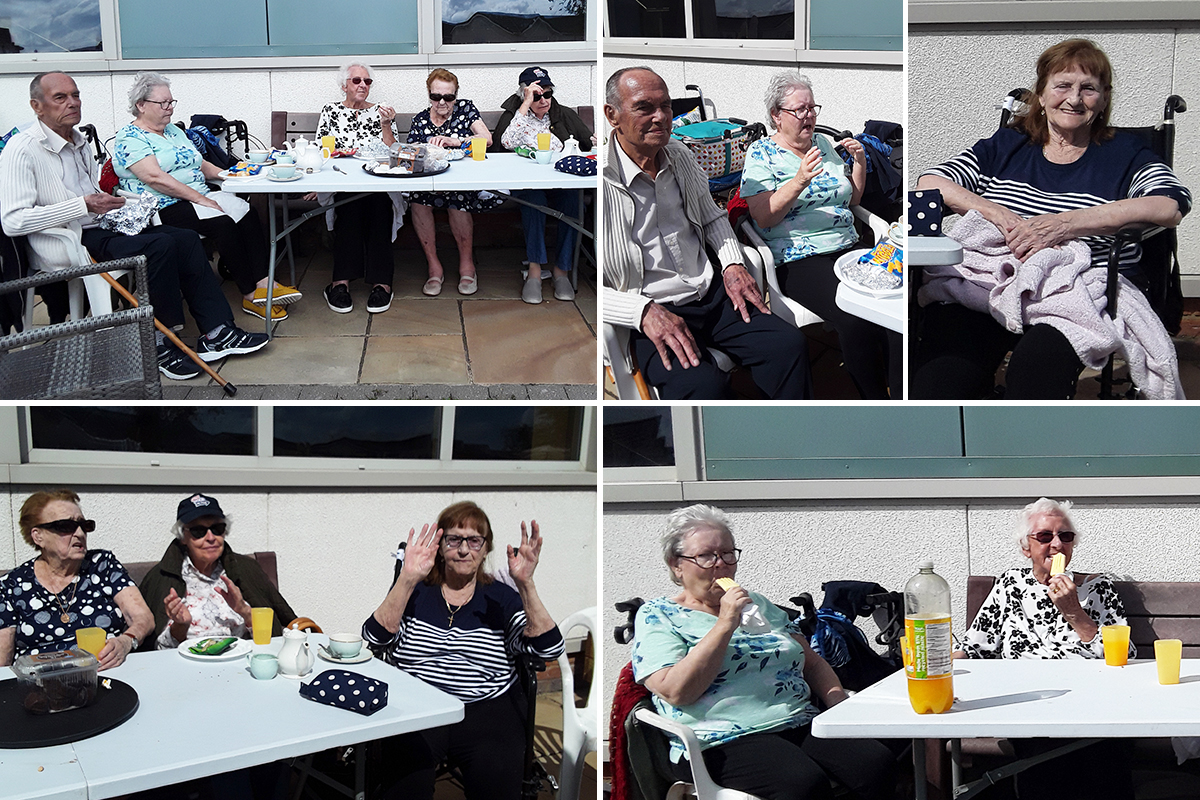 Silverpoint Court Residential Care Home residents on an outing to Kings Holiday Park