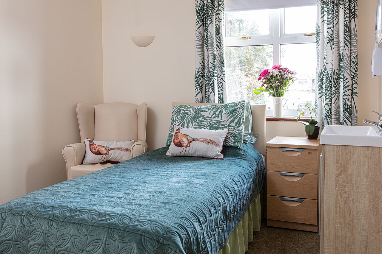 A bedroom at Silverpoint Court Residential Care Home