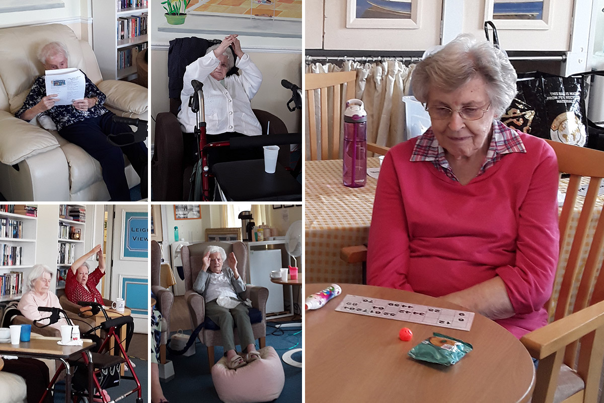 Coffee morning, quizzes, bingo and seated exercises at Silverpoint Court Residential Care Home