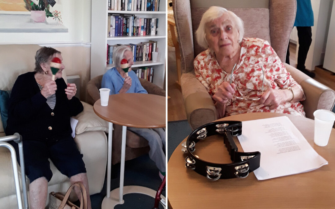 Bible study and hymns at Silverpoint Court Residential Care Home