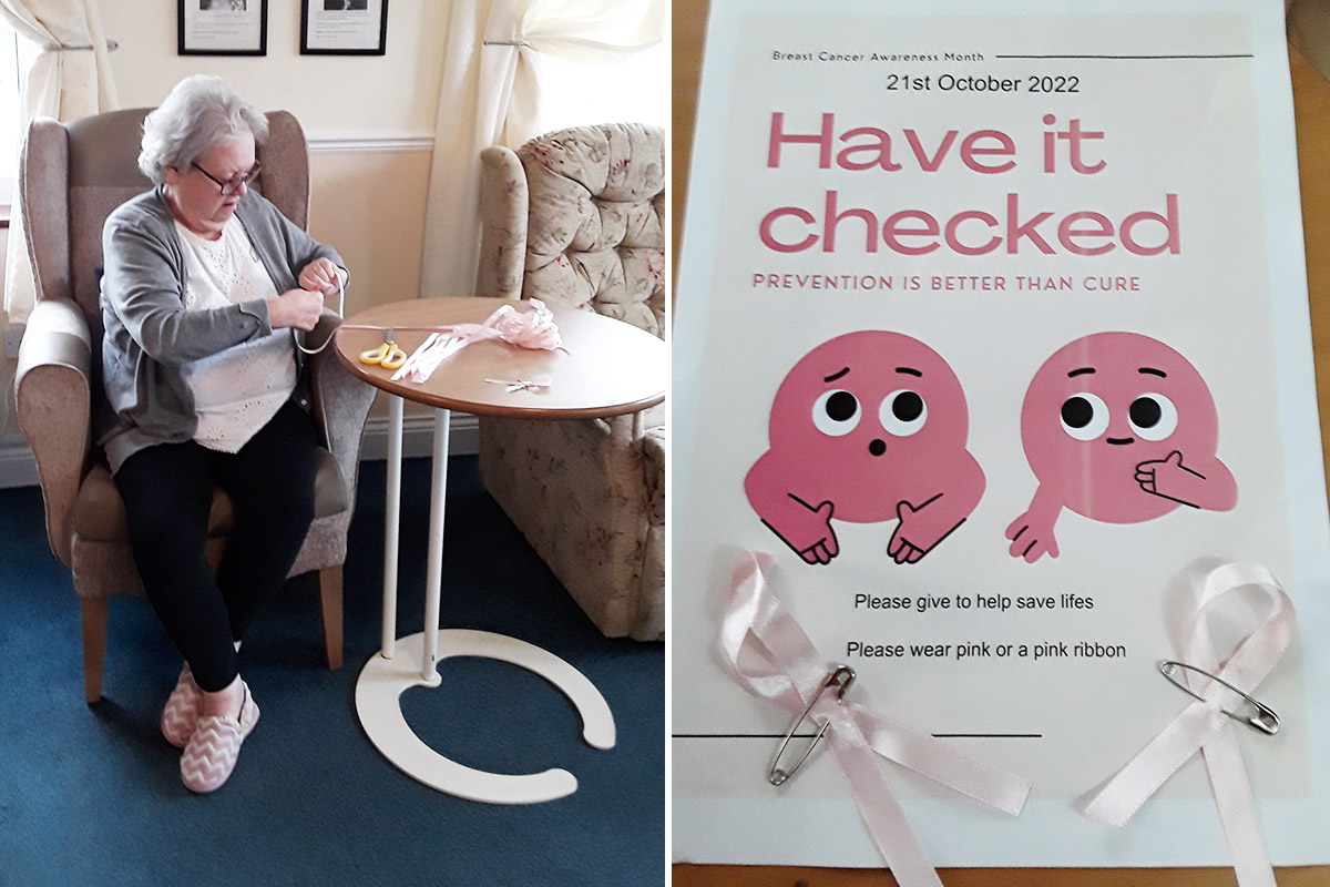 Wear It Pink preparations at Silverpoint Court Residential Care Home